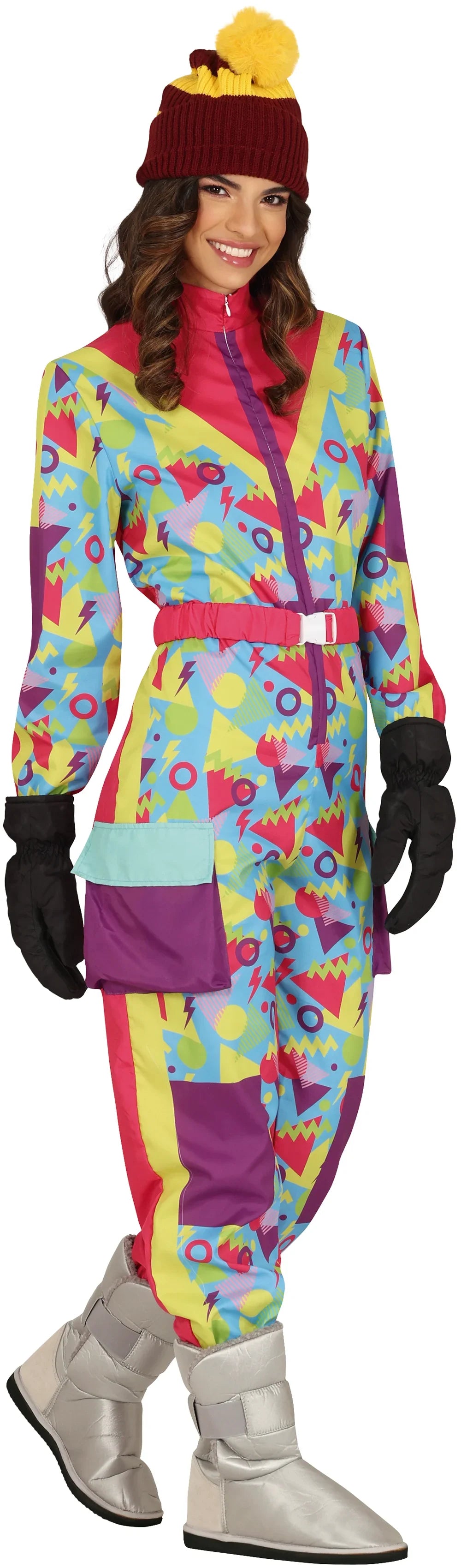 Disfraz de Esquiadora Años 80 Rosa para Mujer Deportes y Animadoras Guirca